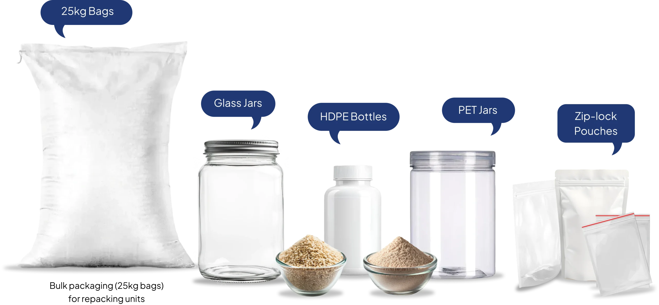 Private Label Psyllium Husk, Spices & Grains