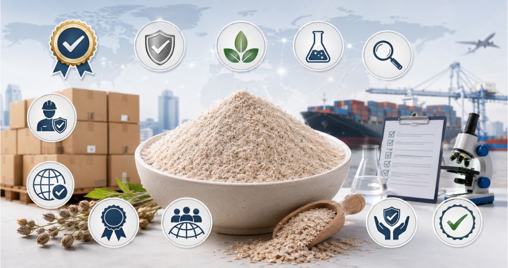 Top 10 Certifications for Psyllium Husk Powder Export