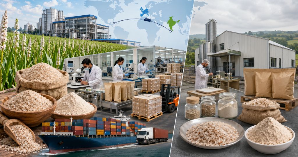 Indian vs European Psyllium Husk Manufacturers: Why India Wins on Quality, Pricing & Supply